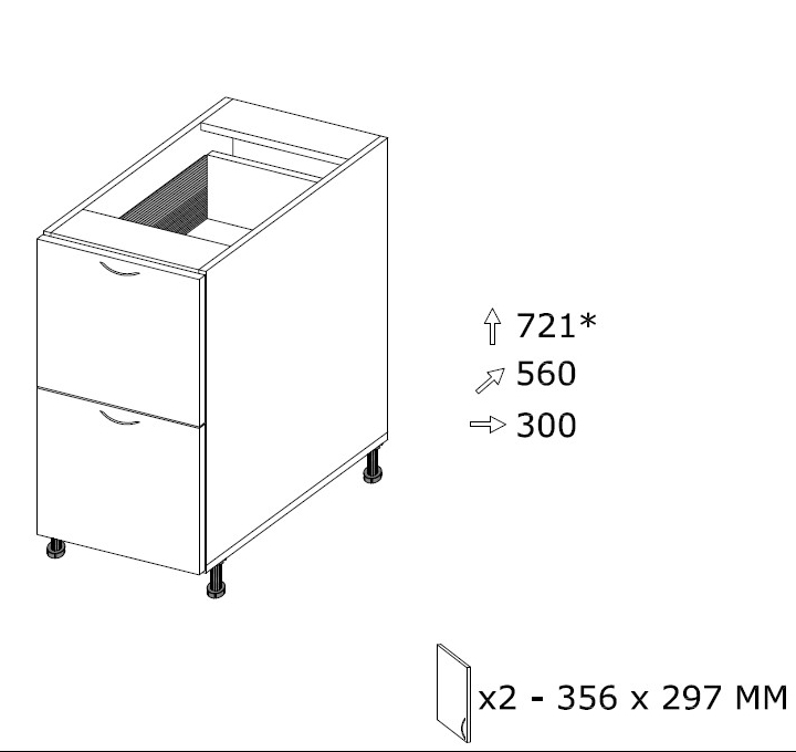 Alakaappi SSZ 3/2 MX L 300 x K 721 Alakaappi SSZ 3/2 MX L 300 x K 721